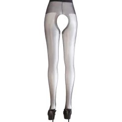 Collants ouverts à l'entrejambe noirs