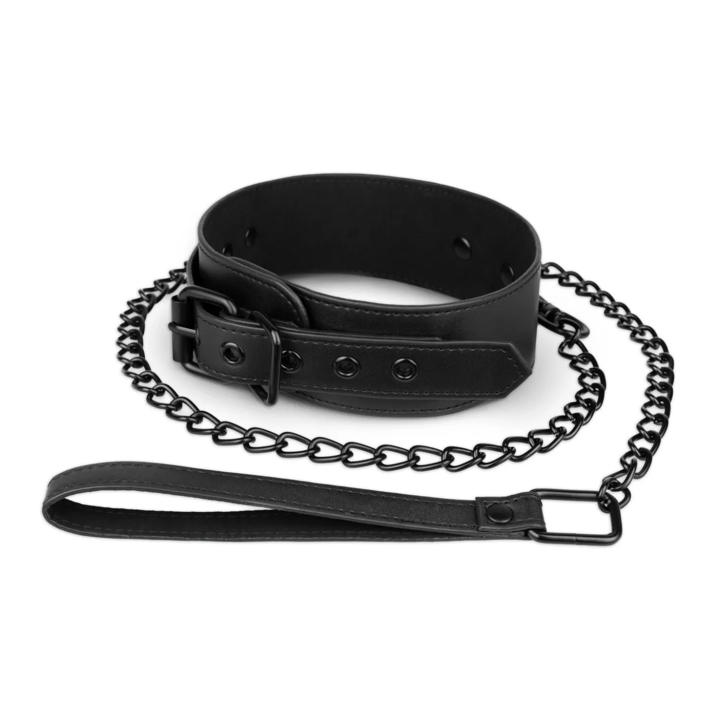 Collier en Similicuir et Chaîne