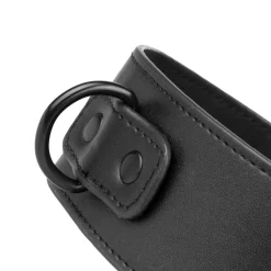 Collier et menottes en similicuir - Noir