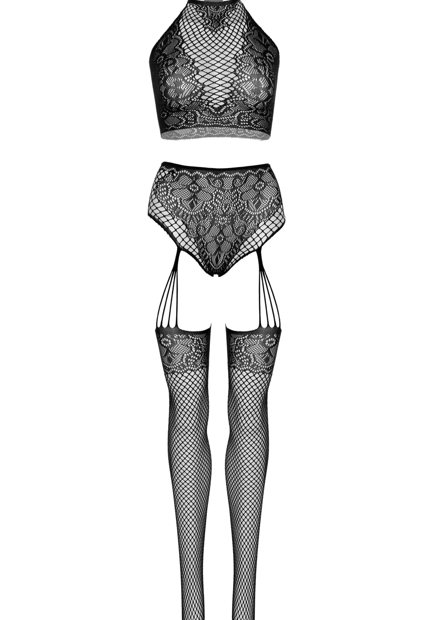 Combinaison All About You avec Entrejambe Ouvert - Noir