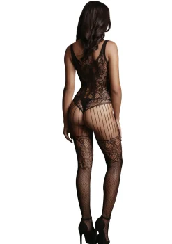 Combinaison avec haut en dentelle noire