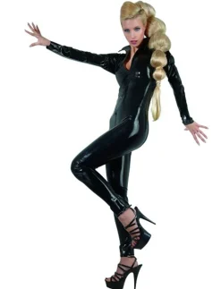Combinaison noire en latex