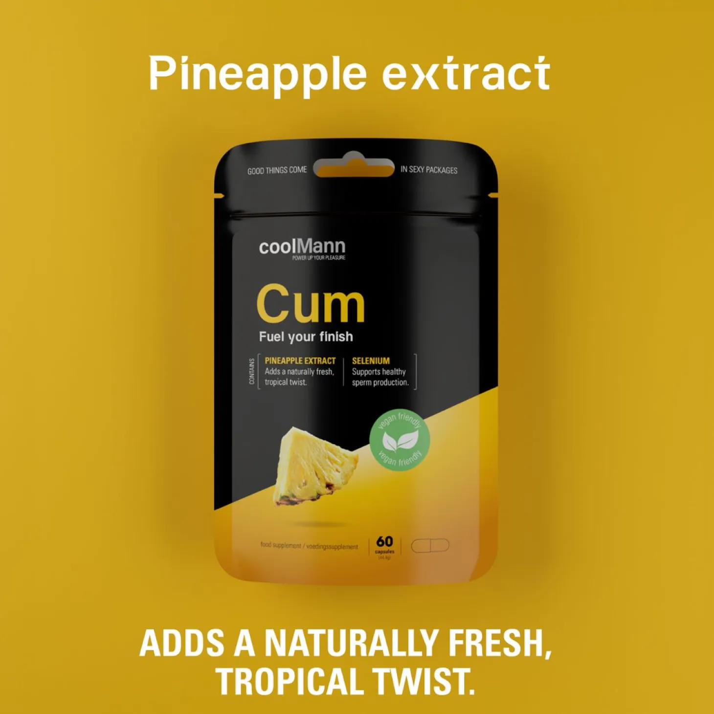 CoolMann - Cum Complément Alimentaire - Ananas 60 pcs