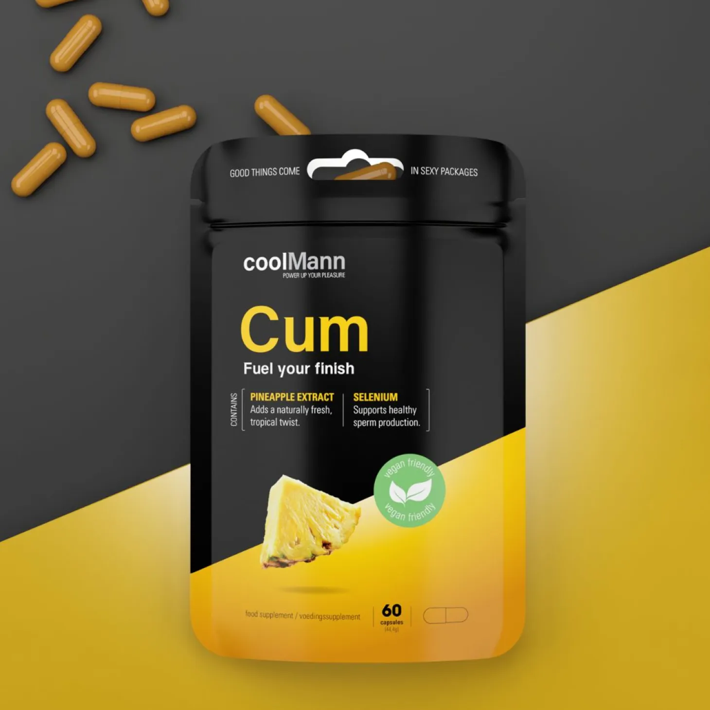 CoolMann - Cum Complément Alimentaire - Ananas 60 pcs