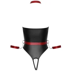 Cottelli Bondage - Body avec Détails de Bondage - Noir/Rouge