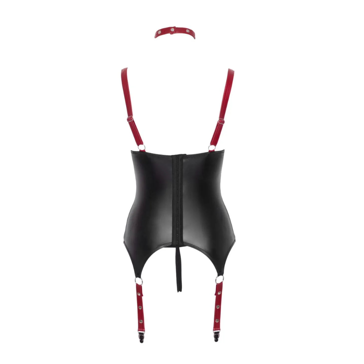 Cottelli Bondage – Ensemble Ouvert avec Guêpière et String – Noir