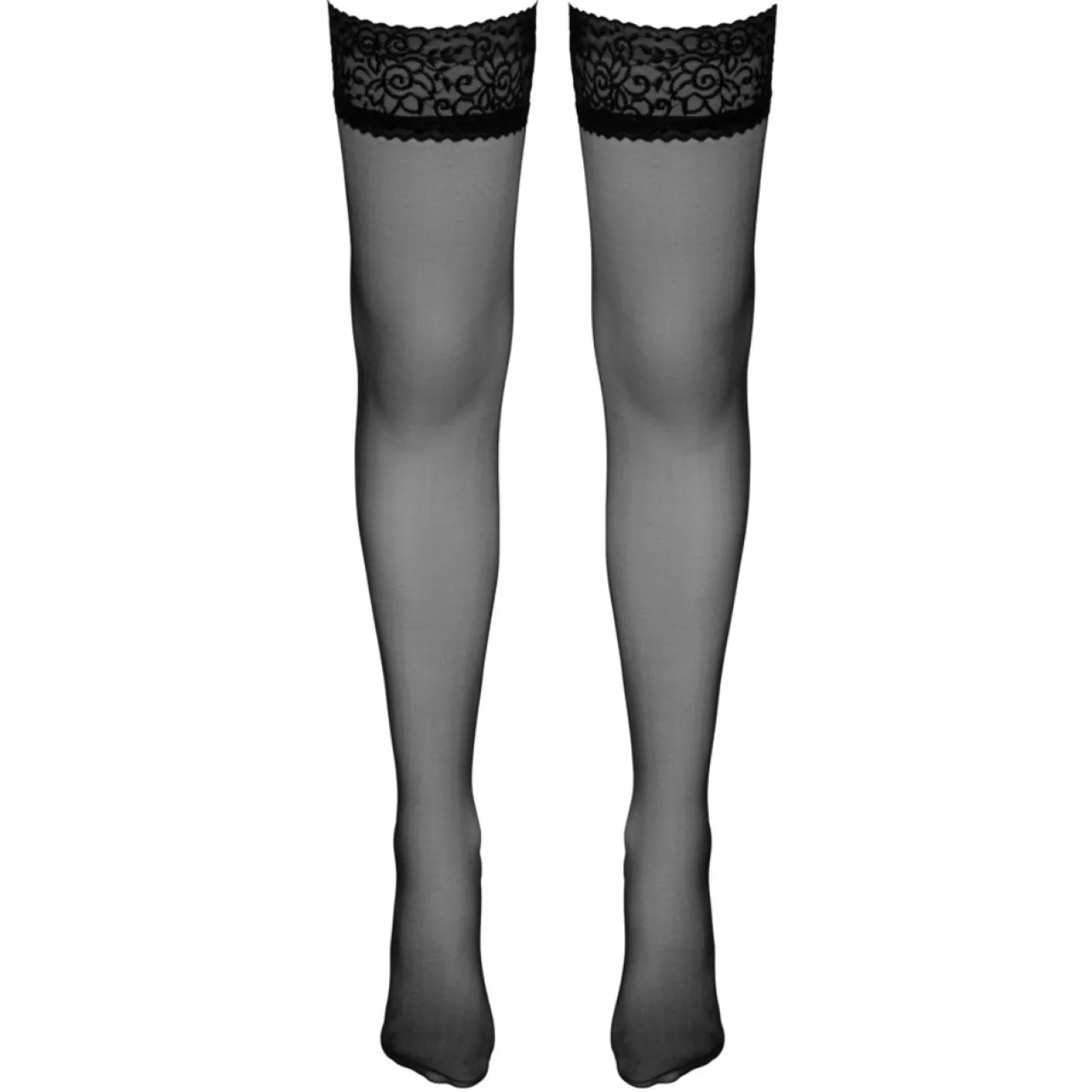 Cottelli Collection - Bas Autofixants avec Dentelle - Noir