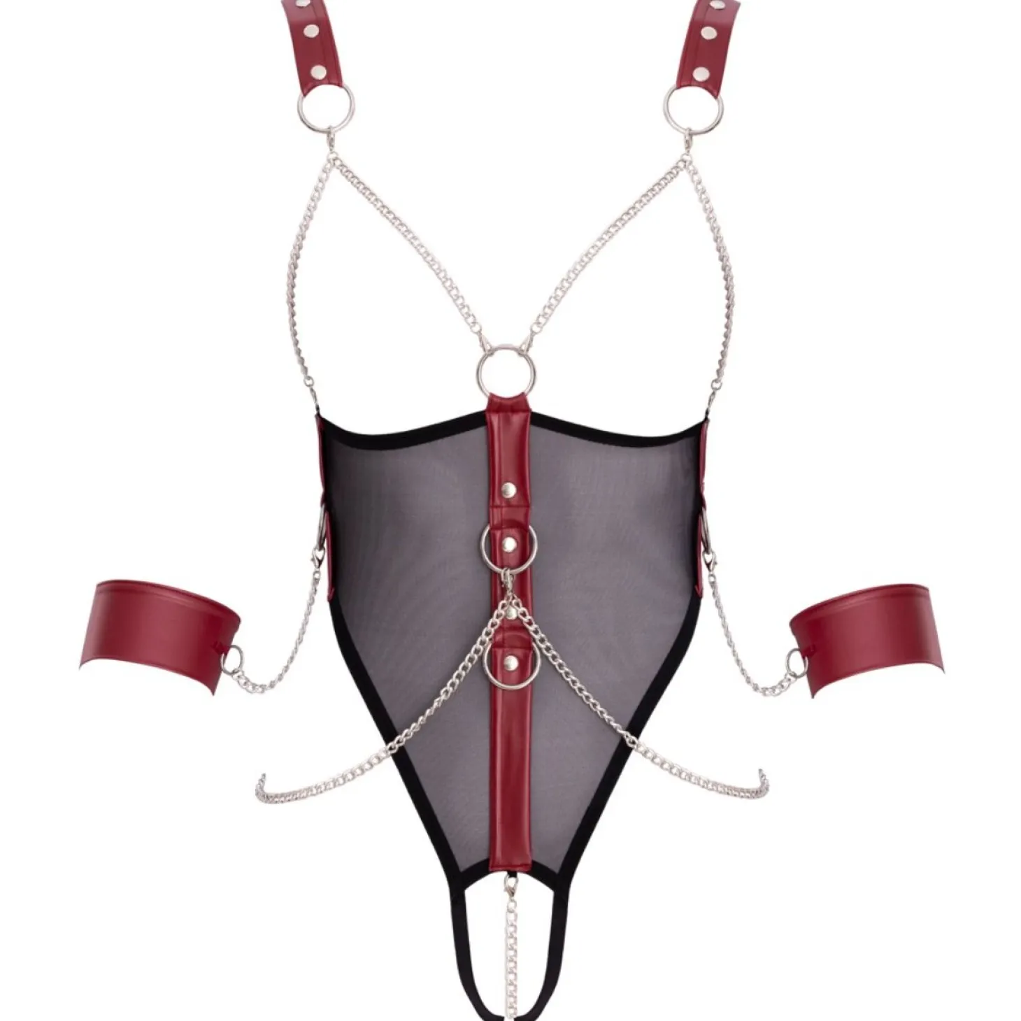 Cottelli Collection - Body Bondage Bonnets Ouverts - Noir