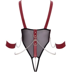 Cottelli Collection - Body Bondage Bonnets Ouverts - Noir