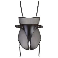 Cottelli Collection - Body de bondage avec bonnets ouverts