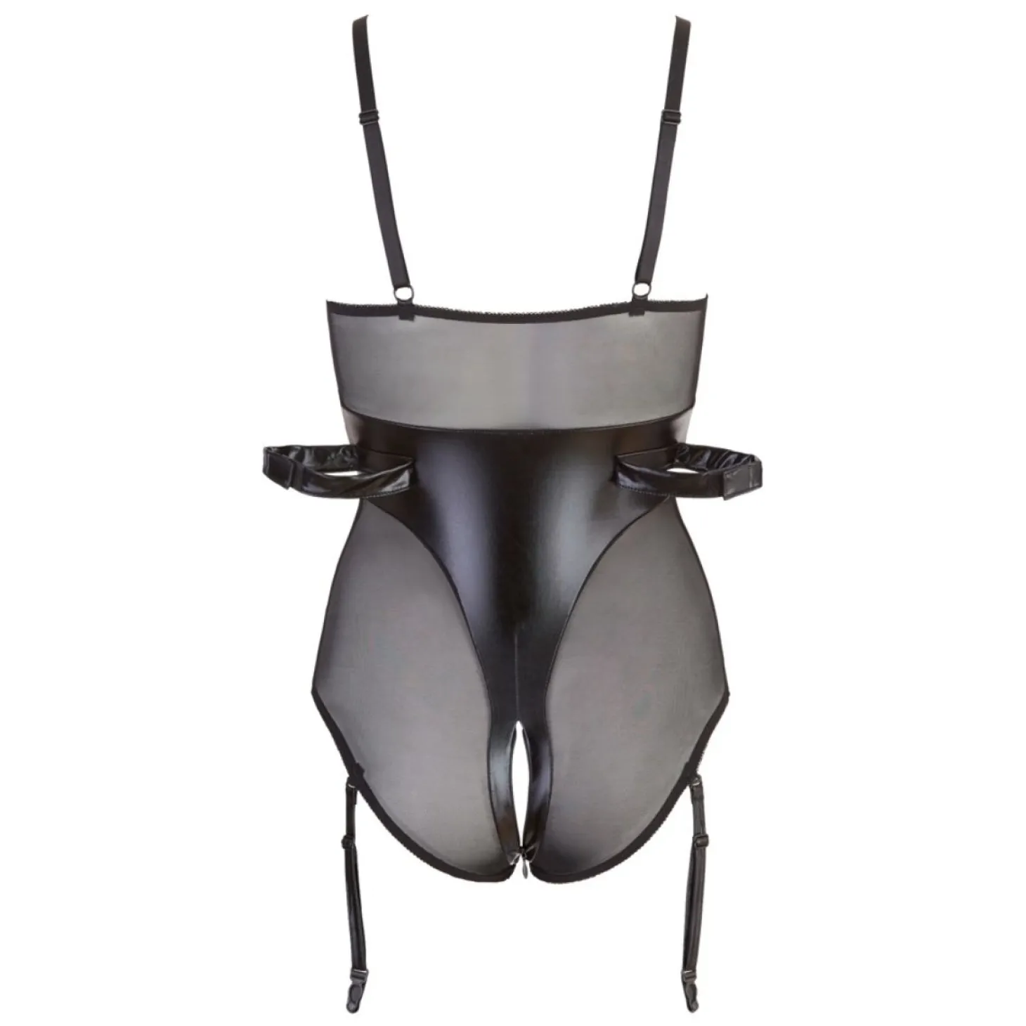 Cottelli Collection - Body de bondage avec bonnets ouverts