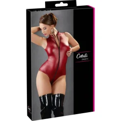 Cottelli Collection - Body wetlook avec entrejambe ouverte