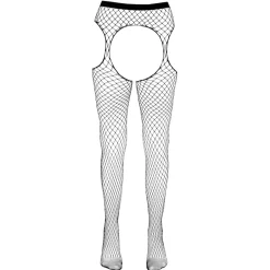 Cottelli Collection - Collant Porte-Jarretelles Ouvert - Noir