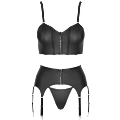 Cottelli Collection – Ensemble Avec Fermeture Strass – Noir
