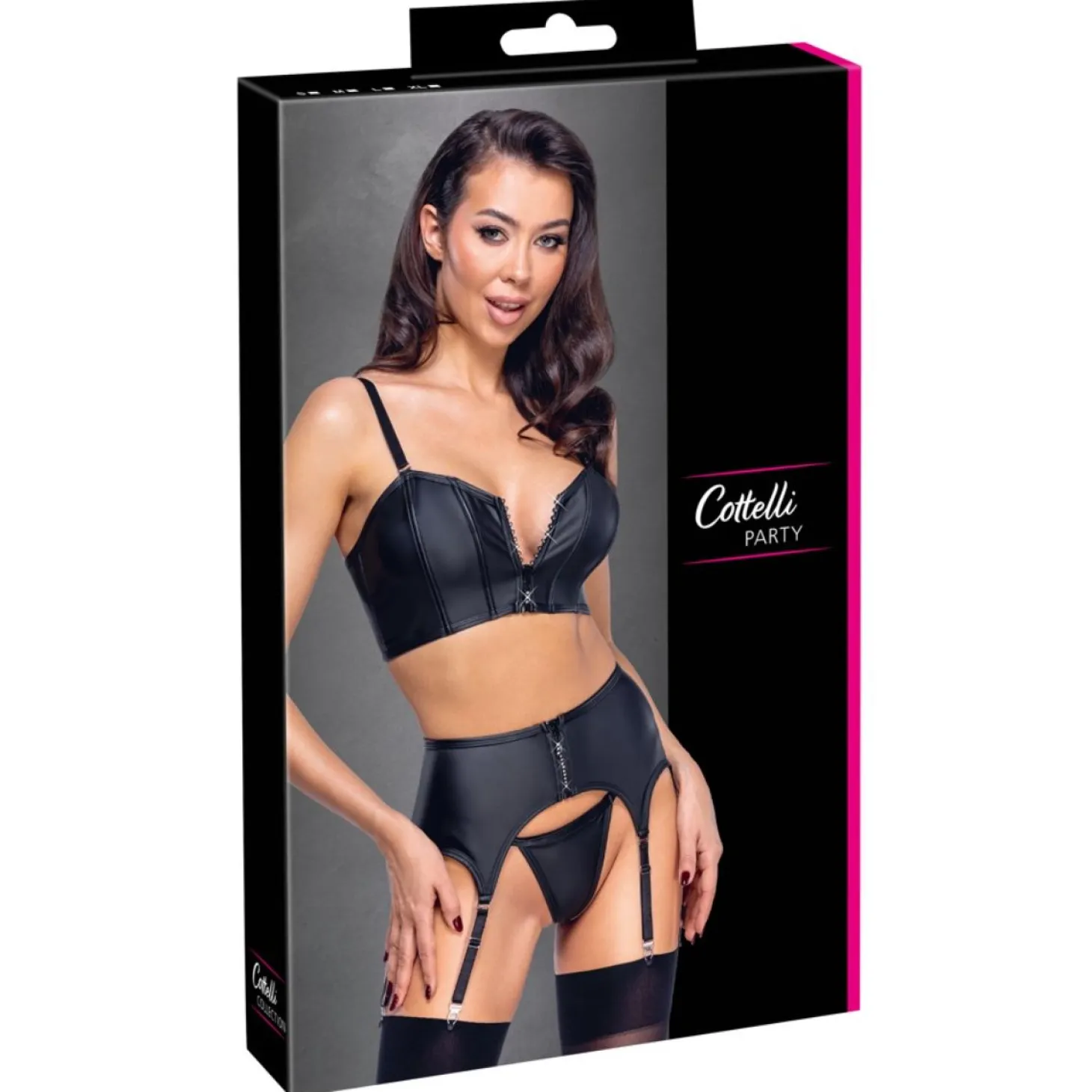 Cottelli Collection – Ensemble Avec Fermeture Strass – Noir