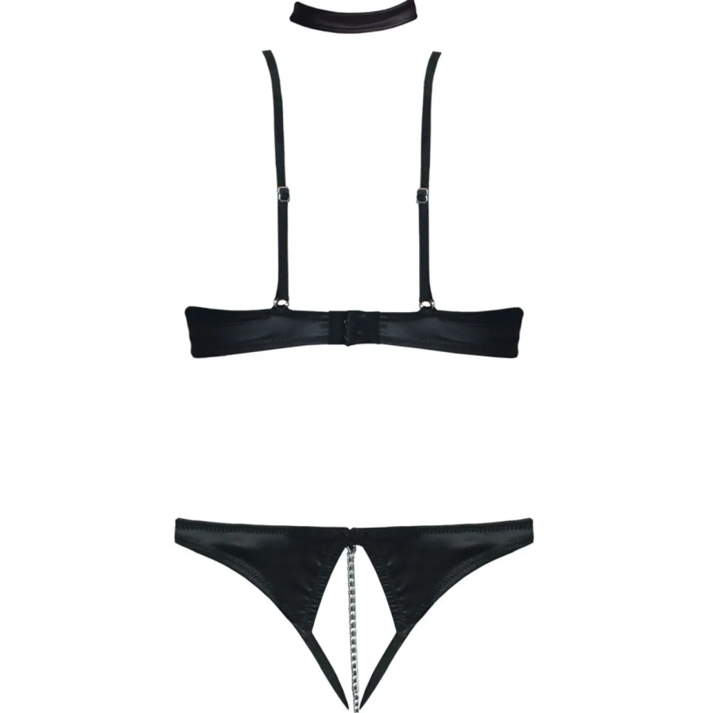 Cottelli Collection - Ensemble séduisant avec soutien-gorge et string ouvert à l'entrejambe