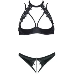 Cottelli Collection - Ensemble séduisant avec soutien-gorge et string ouvert à l'entrejambe