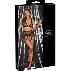 Cottelli Collection - Ensemble de Lingerie Bondage - Noir