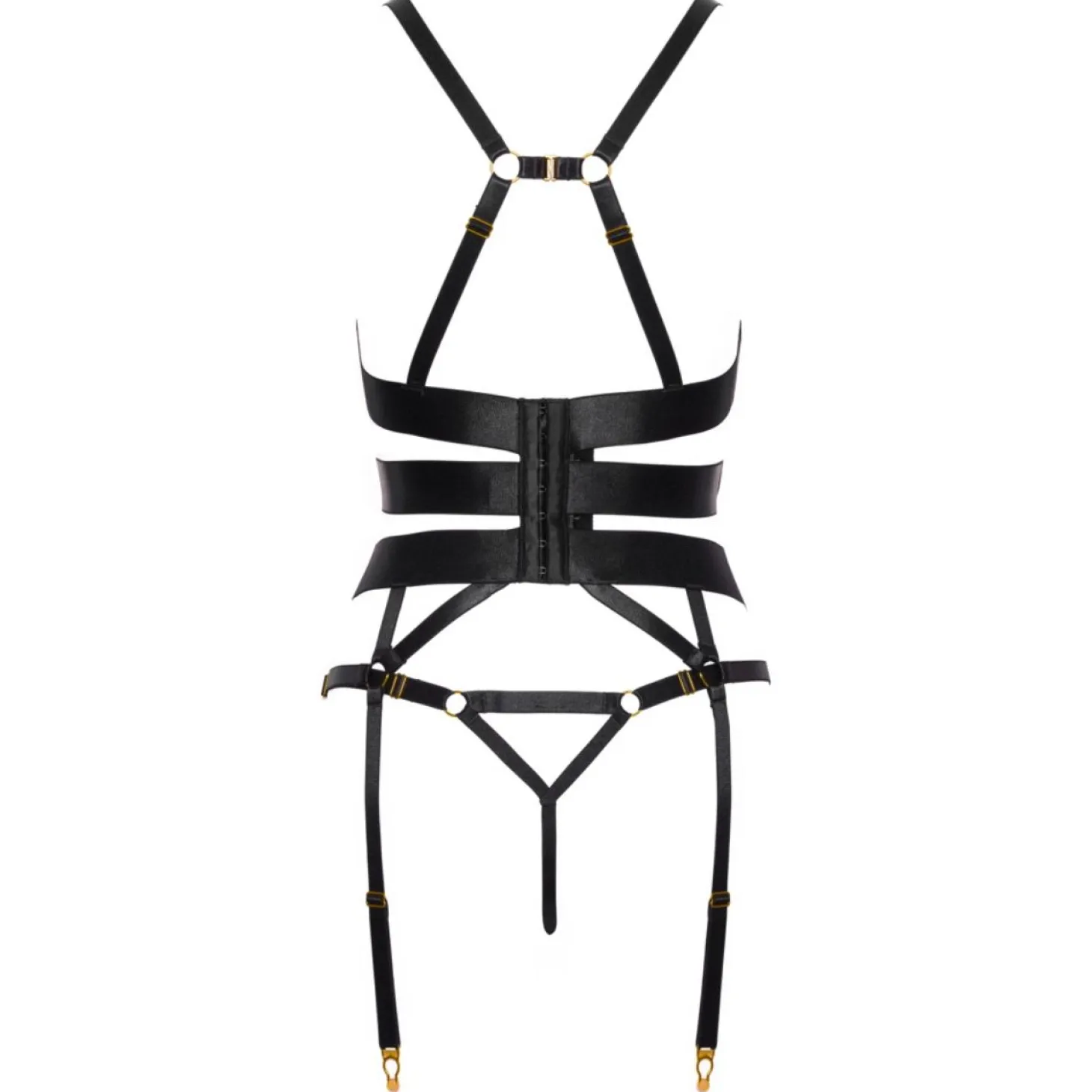 Cottelli Collection - Ensemble Corset Porte-Jarretelles - Noir