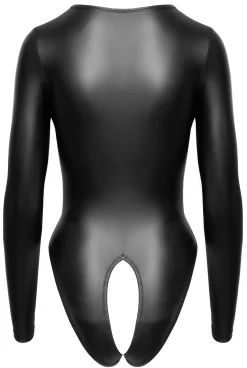 Cottelli LINGERIE – Body Ouvert Manches Longues – Noir