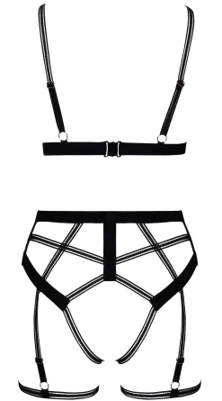 Cottelli LINGERIE – Ensemble Ouvert Soutien-gorge & String – Noir
