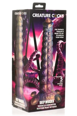 Creature Cocks - Gode en Silicone Tentacule Ovipositor Profond avec Œufs