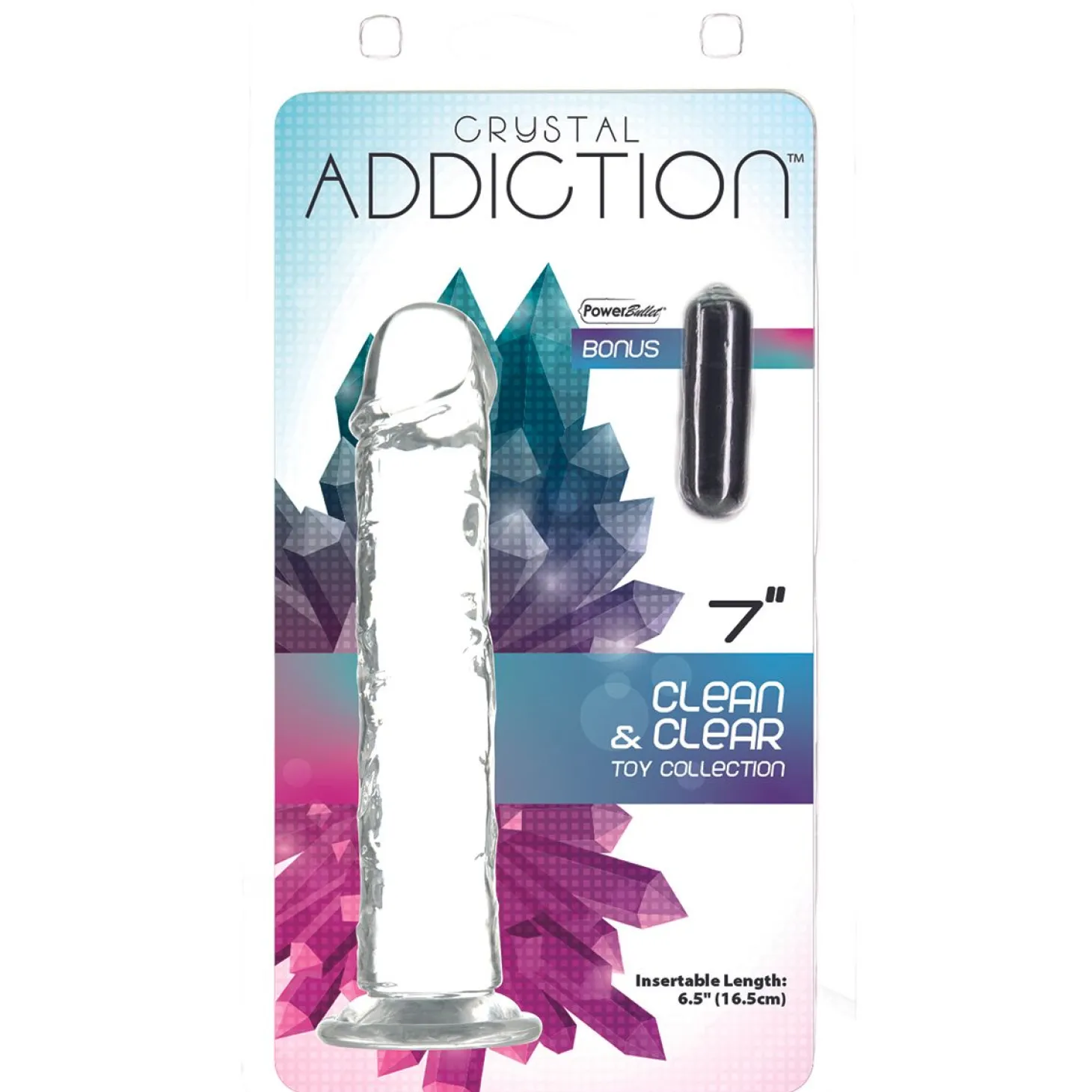 Crystal Addiction - Godemiché transparent - 18 cm