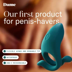 Dame - Anneau pénien ajustable "Hug" - Bleu