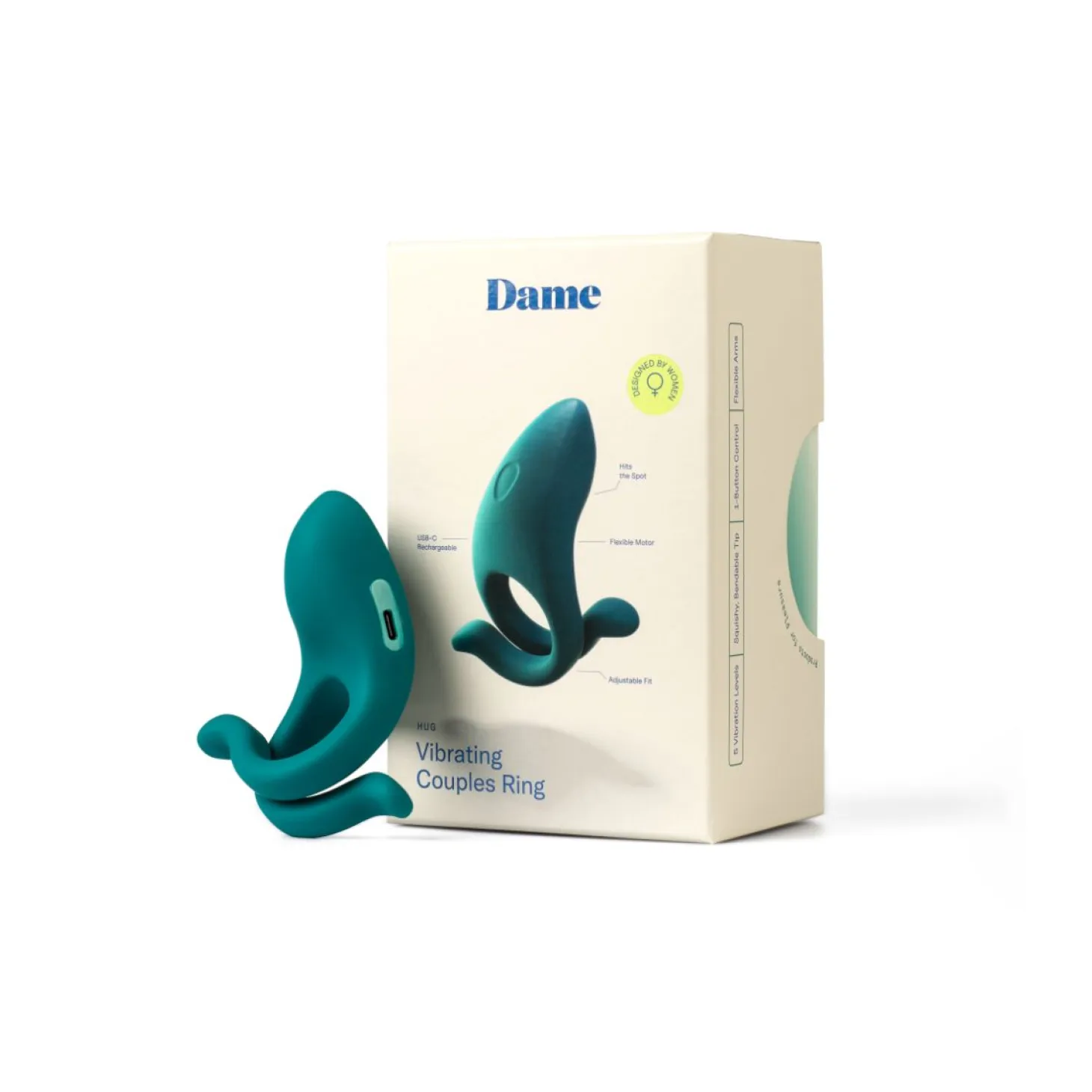 Dame - Anneau pénien ajustable "Hug" - Bleu