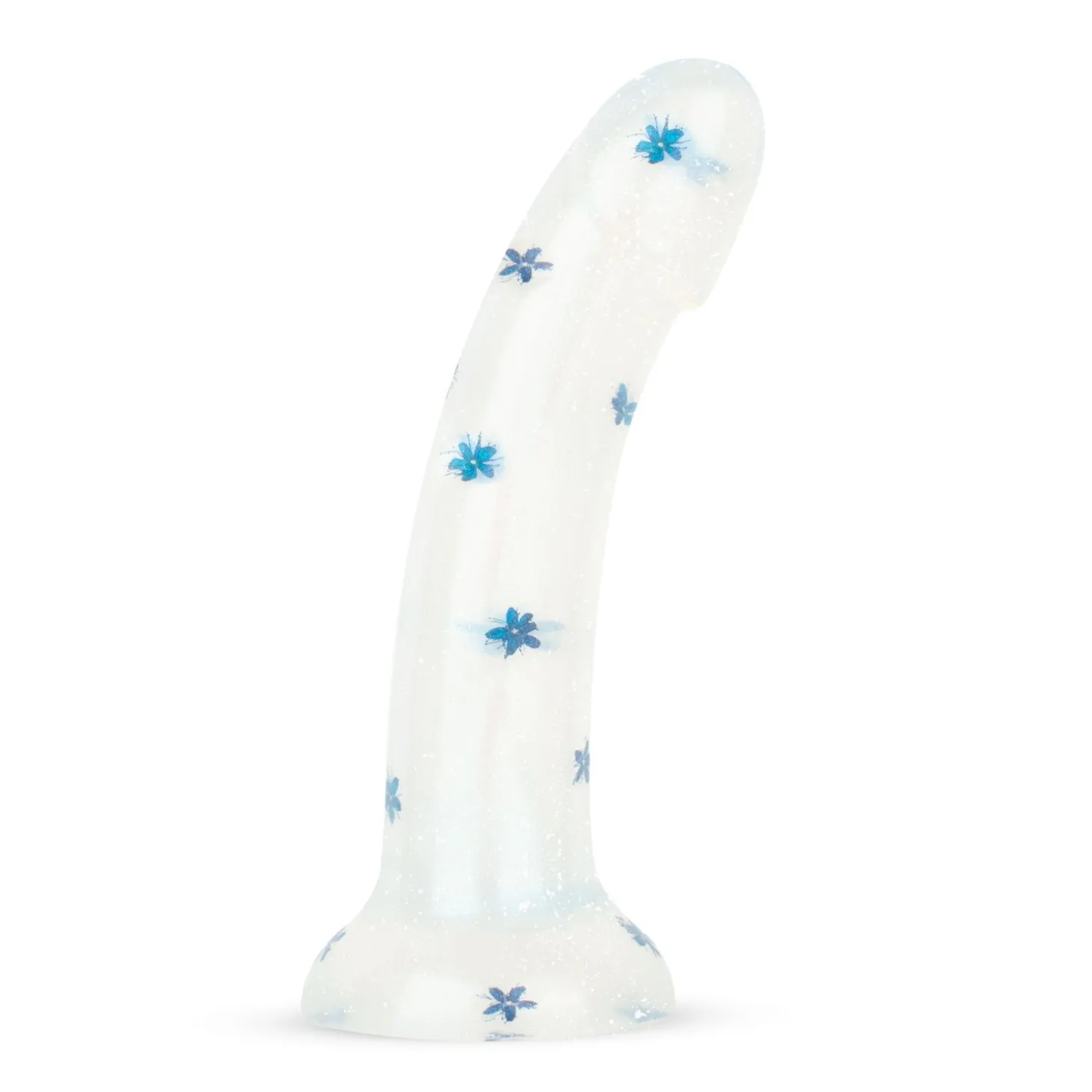 Dildo Collection Blossom Bliss Dildo – Design Bleu à Paillettes 19 cm
