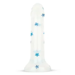 Dildo Collection Blossom Bliss Dildo – Design Bleu à Paillettes 19 cm
