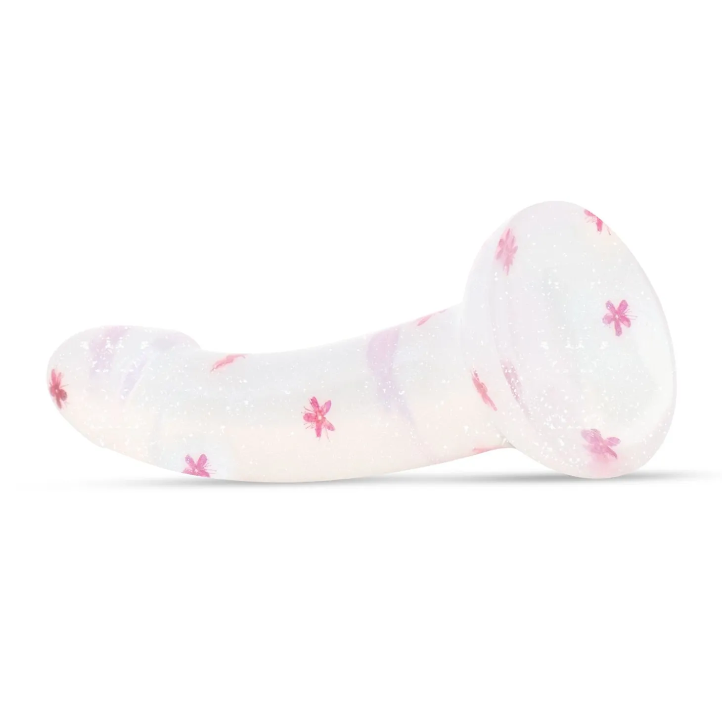 Dildo Collection Flower Power Dildo – Design Rose à Paillettes 15 cm