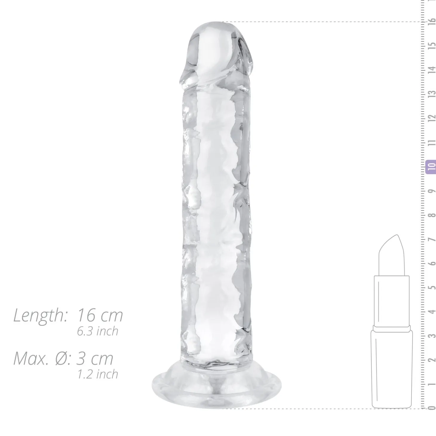 Dildo en Gelée sans Testicules - 14 cm