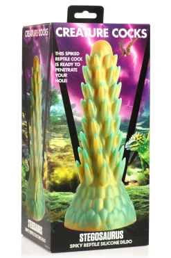 Dildo reptile épineux Stegosaurus - Vert