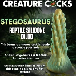 Dildo reptile épineux Stegosaurus - Vert