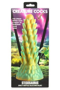Dildo reptile épineux Stegosaurus - Vert