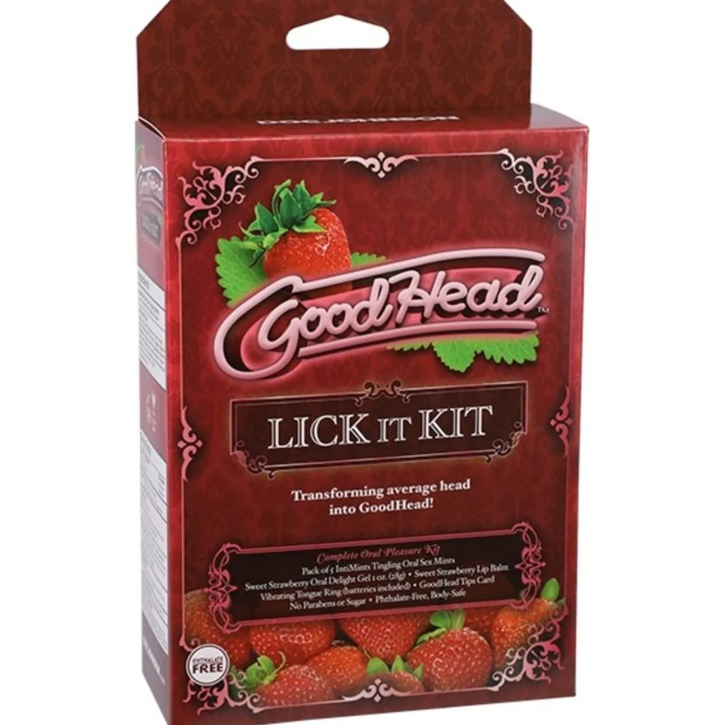 Doc Johnson - GoodHead Lick It Kit - Fraise