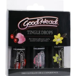 Doc Johnson - GoodHead Tingle Drops 3 Saveurs - 29 ml