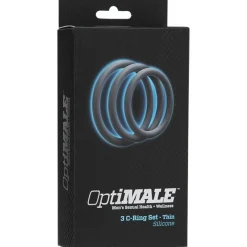 Doc Johnson - OptiMALE 3 C-Ring Set Fin - Gris