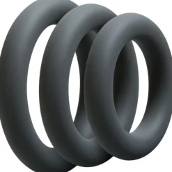 Doc Johnson - OptiMALE 3 C-Ring Set Épais - Gris