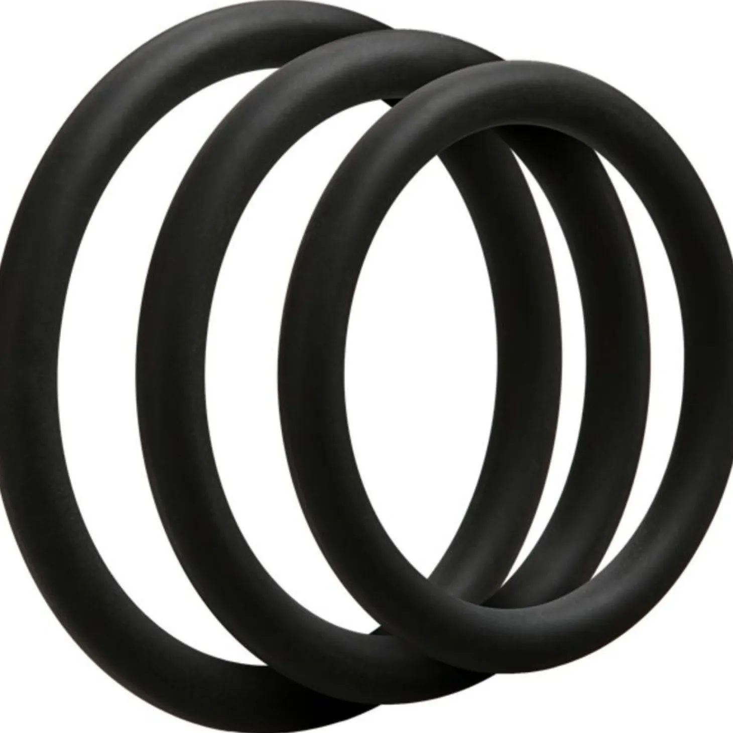 Doc Johnson - OptiMALE Set de 3 Anneaux Pénien Fins - Noir