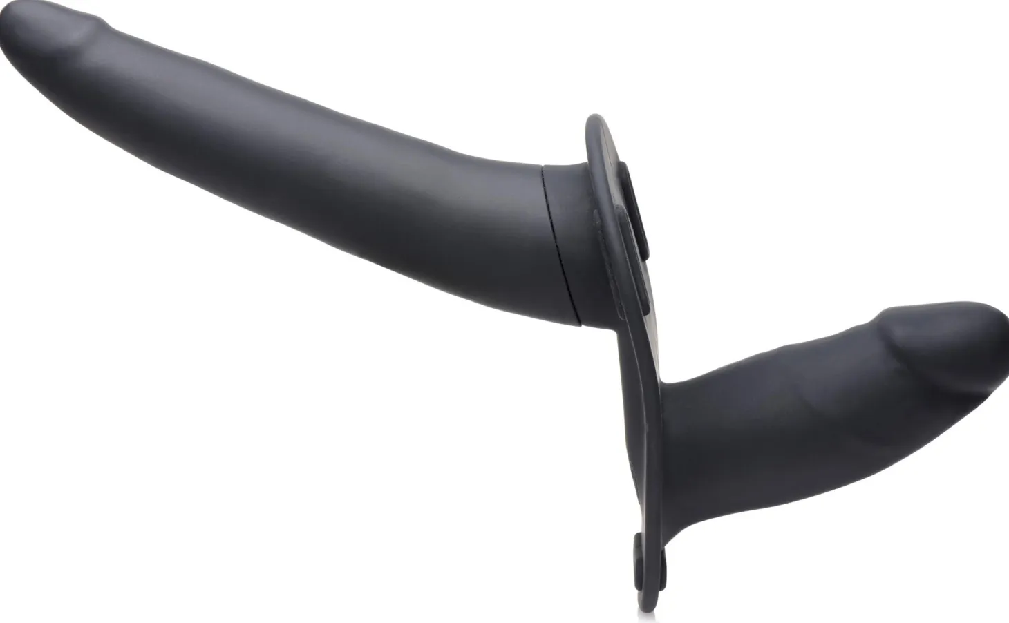 Double gode-ceinture vibrant Power Pegger - Noir