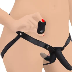 Double gode-ceinture vibrant Power Pegger - Noir