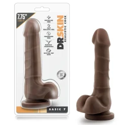 Dr. Skin - Godemiché réaliste avec ventouse 19,69 cm - Chocolat