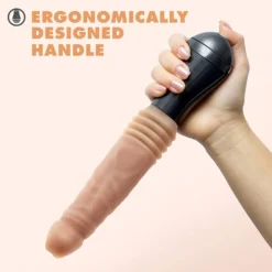 Dr. Skin Silicone - Dr. Knight - Gode à mouvements et vibrations - Beige