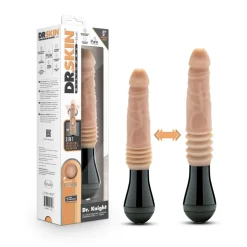 Dr. Skin Silicone - Dr. Knight - Gode à mouvements et vibrations - Beige