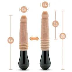Dr. Skin Silicone - Dr. Knight - Gode à mouvements et vibrations - Beige