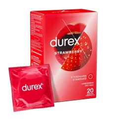 Durex - Préservatifs au goût de fraise - 20 pièces