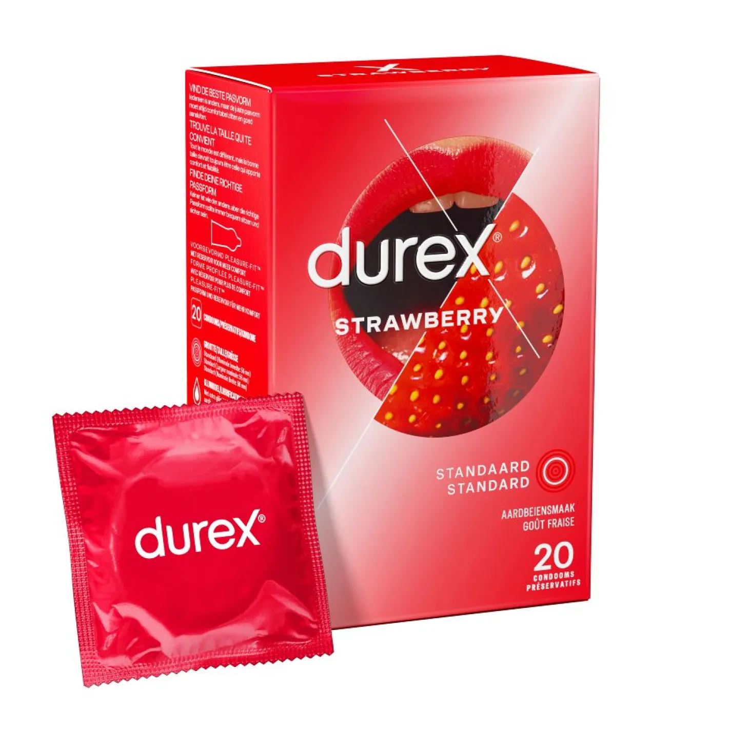 Durex - Préservatifs au goût de fraise - 20 pièces