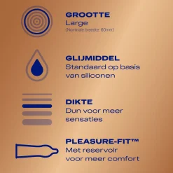 Durex - Préservatifs Nude taille XL - 10 unités